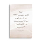 Romans 10:13 Bible Verse, the name Canvas