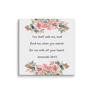 Jeremiah 29:13 - Bible Verse, seek me Canvas