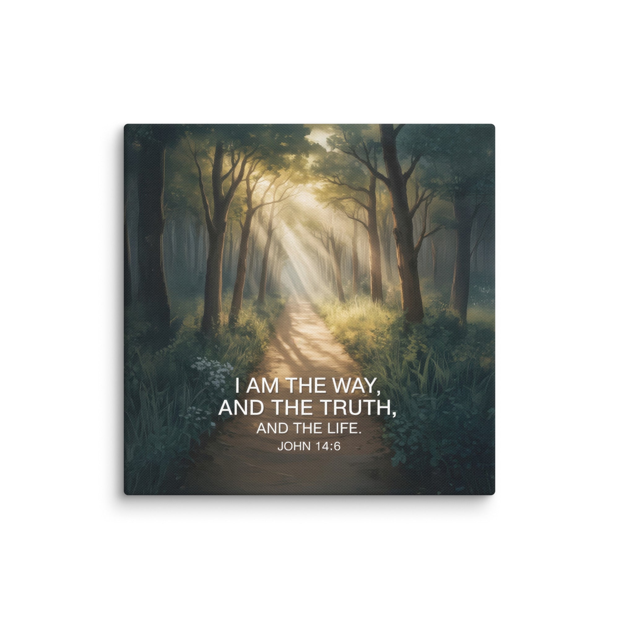 John 14:6 Bible Verse I Am Canvas 6″×6″
