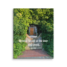 Rev 3:20 Bible Verse, Garden Doorway Canvas