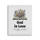 1 John 4:8 - Bible Verse, God is Love Canvas