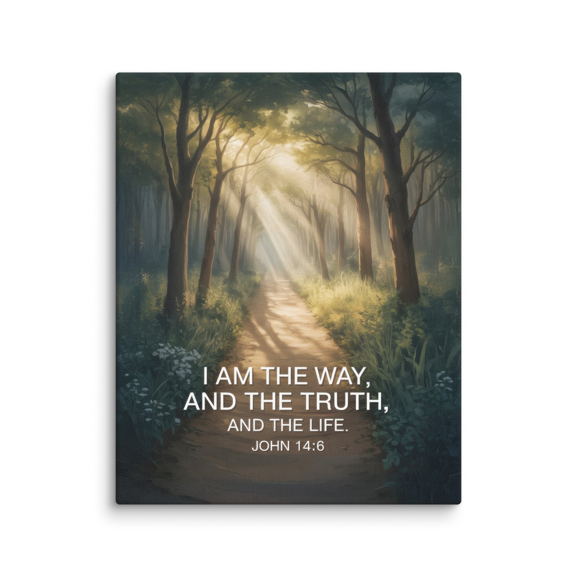 John 14:6 Bible Verse I Am Canvas 8″×10″