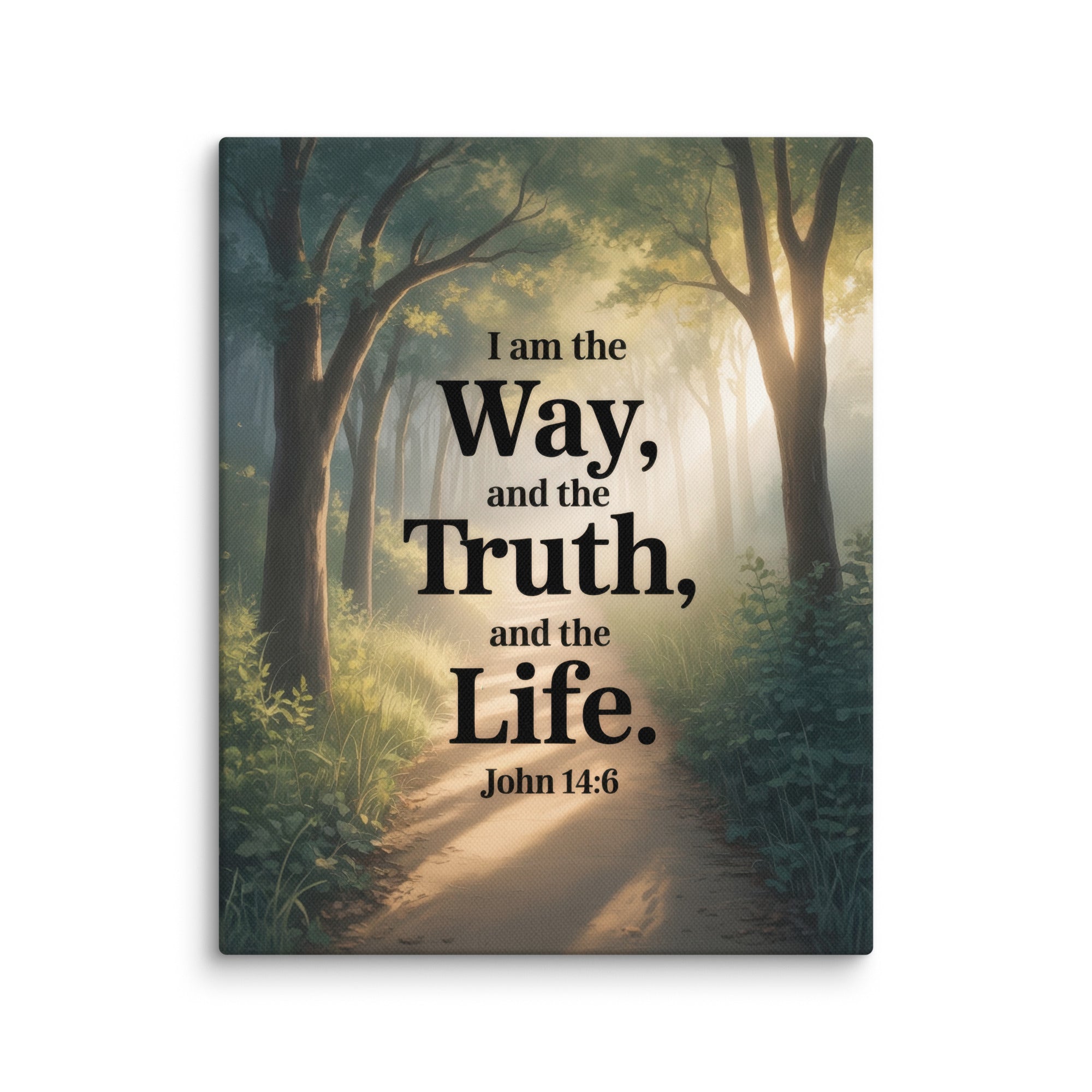 John 14:6 Bible Verse The Life Canvas 8″×10″