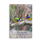 Matt 6:26, Gouldian Finches, He'll Care for You Canvas