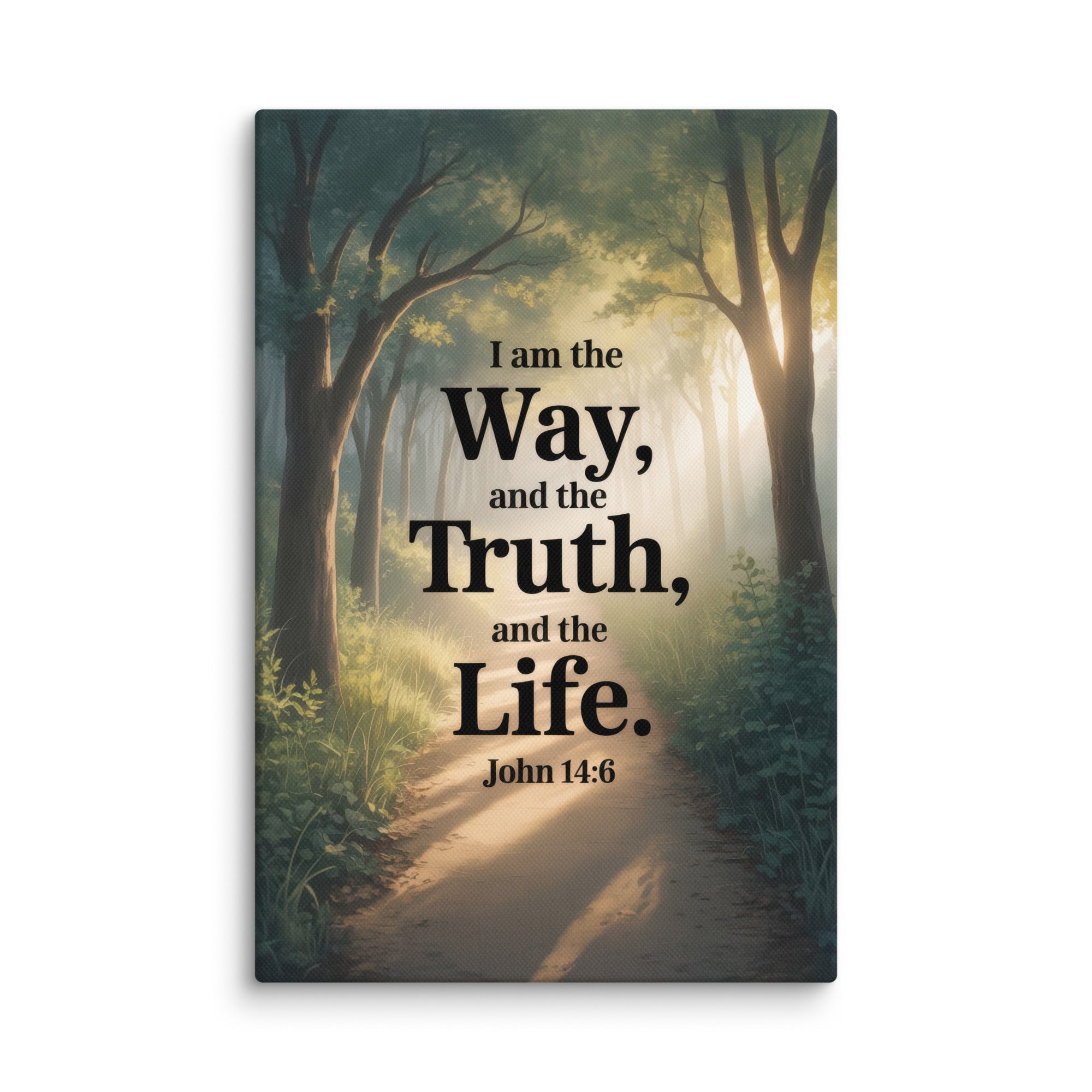 John 14:6 Bible Verse The Life Canvas 8″×12″