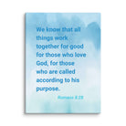 Rom 8:28 - Bible Verse, together for good Canvas