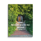 Rev 3:20 Bible Verse, Garden Doorway Canvas