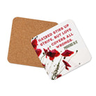 Prov 10:12 - Bible Verse, Love Covers All Cork-Back Coaster