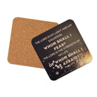 Psalm 27:1 - Bible Verse, The LORD is My Light Cork-Back Coaster