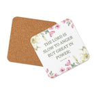 Nahum 1:3 Bible Verse, slow to anger Cork-Back Coaster