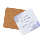 Nahum 1:3 Bible Verse, great in power Cork-Back Coaster