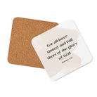 Romans 3:23 Bible Verse, fall short Cork-Back Coaster
