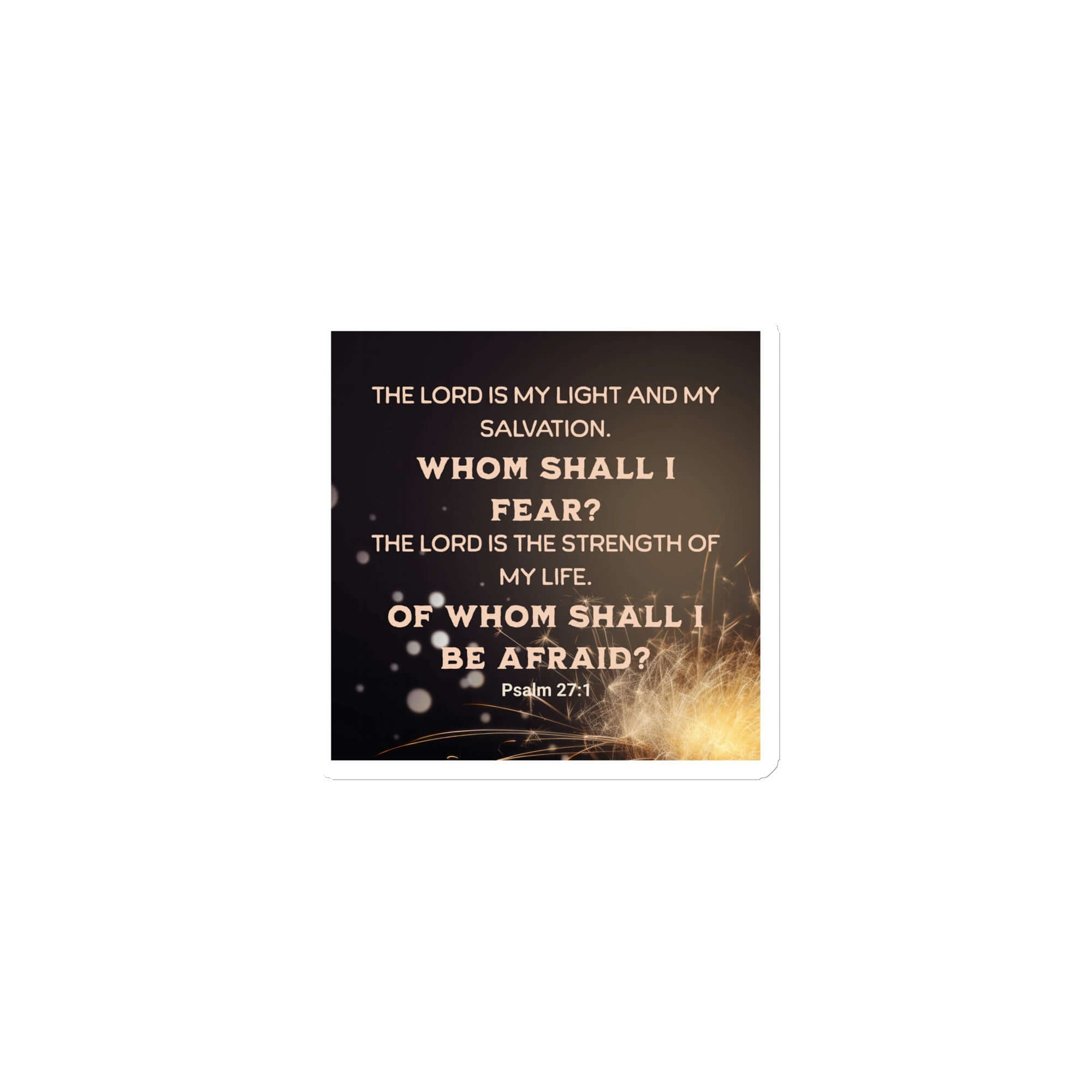 Psalm 27:1 - Bible Verse, The LORD is My Light Die-Cut Magnet