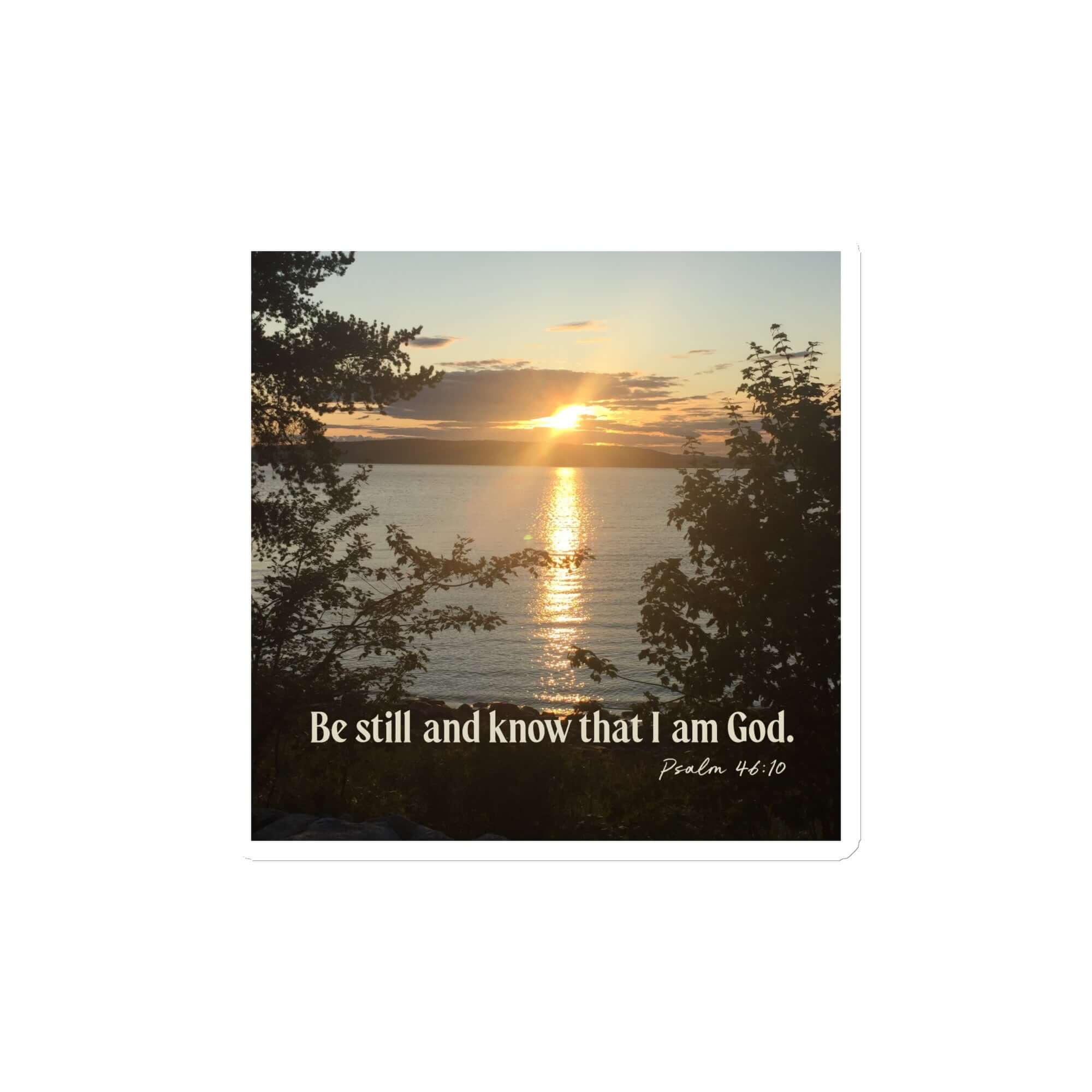 Psalm 46:10 Bible Verse, Sunset Glory Die-Cut Magnet