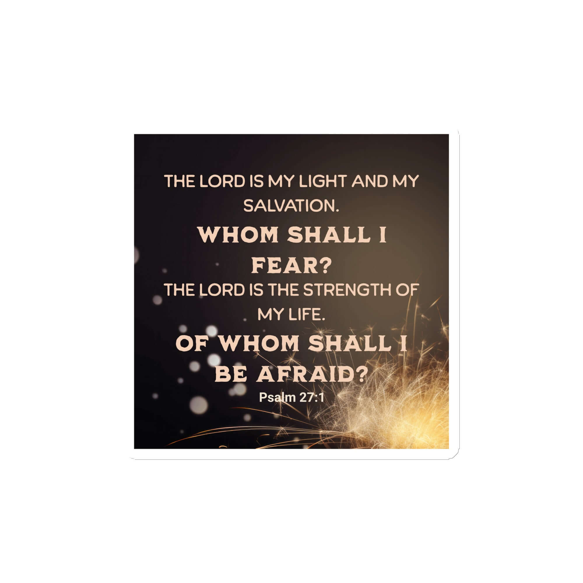 Psalm 27:1 - Bible Verse, The LORD is My Light Die-Cut Magnet