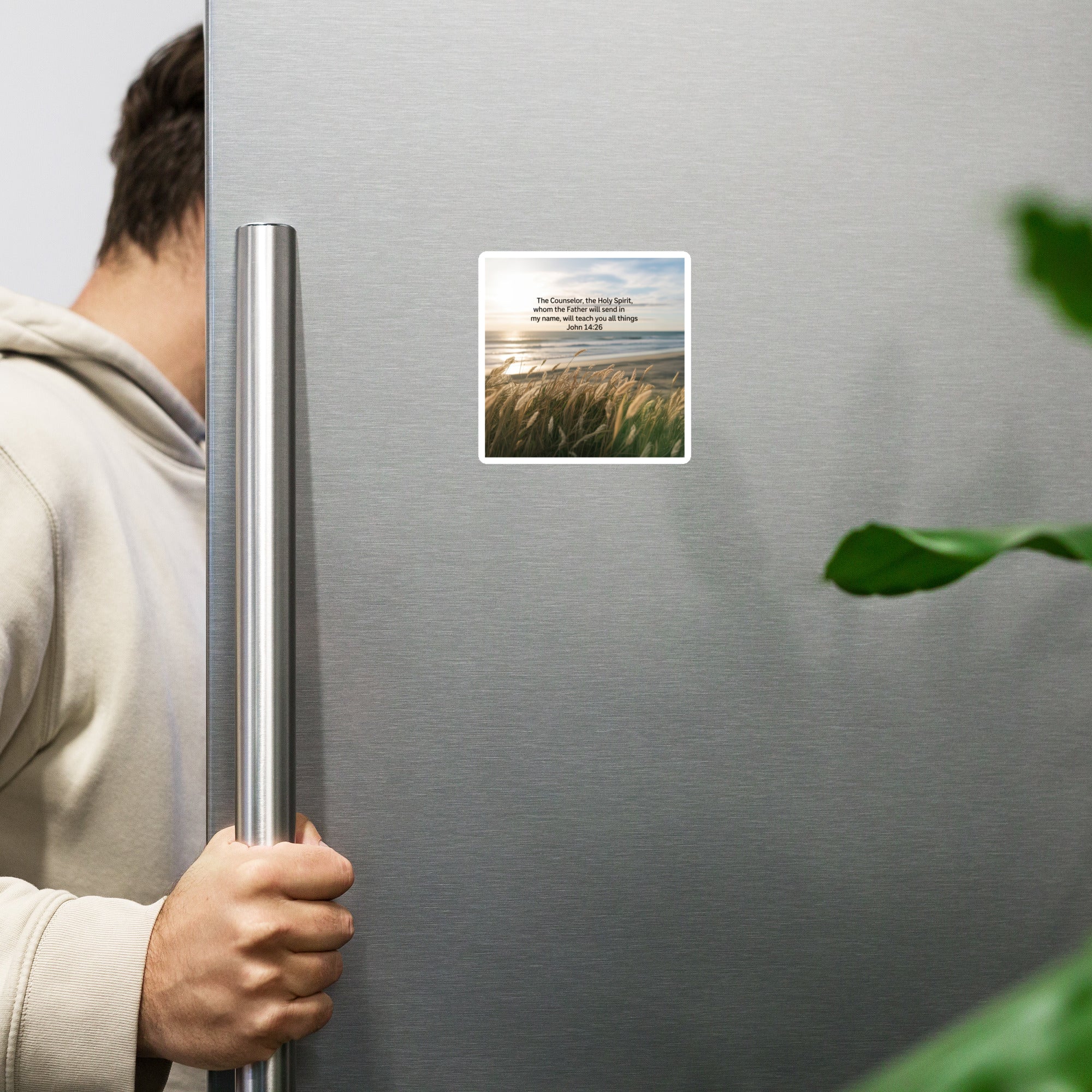 John 14:26 Bible Verse in my name Die-Cut Magnet 4″×4″