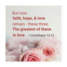 1 Cor 13:13 - Bible Verse, The Greatest is Love Magnet