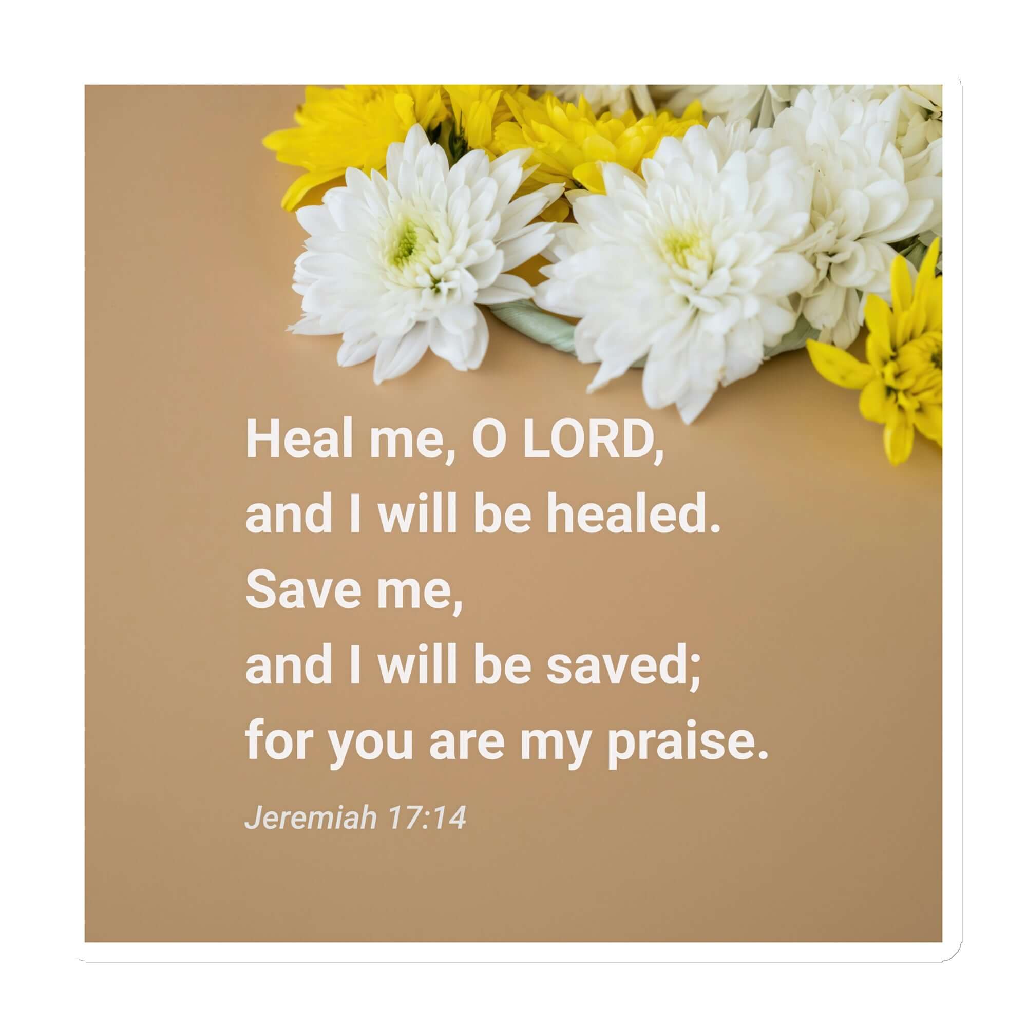 Jer 17:14 - Bible Verse, Heal me, O LORD Die-Cut Magnet