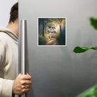 John 14:6 Bible Verse The Life Die-Cut Magnet 6″×6″