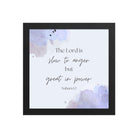 Nahum 1:3 Bible Verse, great in power Enhanced Matte Paper Framed Poster