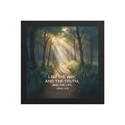 John 14:6 Bible Verse I Am Enhanced Matte Paper Framed Poster Black 10″×10″