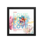 1 John 4:19 - Bible Verse, We Love Him Framed Poster