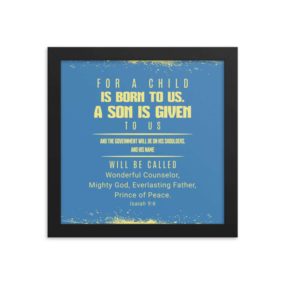 Isaiah 9:6 - Bible Verse, Mighty God Enhanced Matte Paper Framed Poster