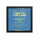 Isaiah 9:6 - Bible Verse, Mighty God Enhanced Matte Paper Framed Poster