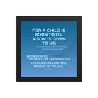 Isaiah 9:6 - Bible Verse, Everlasting Father Enhanced Matte Paper Framed Poster