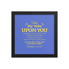 Matt 11:29-30 - Bible Verse, Take my yoke Enhanced Matte Paper Framed Poster