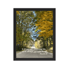 Prov 3:6, Bible Verse, Fall Road Framed Poster