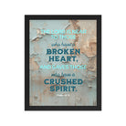 Psalm 34:18 - Bible Verse, The LORD is Near Framed Poster