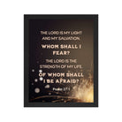 Psalm 27:1 - Bible Verse, The LORD is My Light Framed Poster