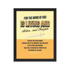 Heb 4:12 - Bible Verse, living and active Enhanced Matte Paper Framed Poster