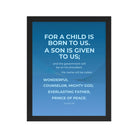 Isaiah 9:6 - Bible Verse, Everlasting Father Enhanced Matte Paper Framed Poster