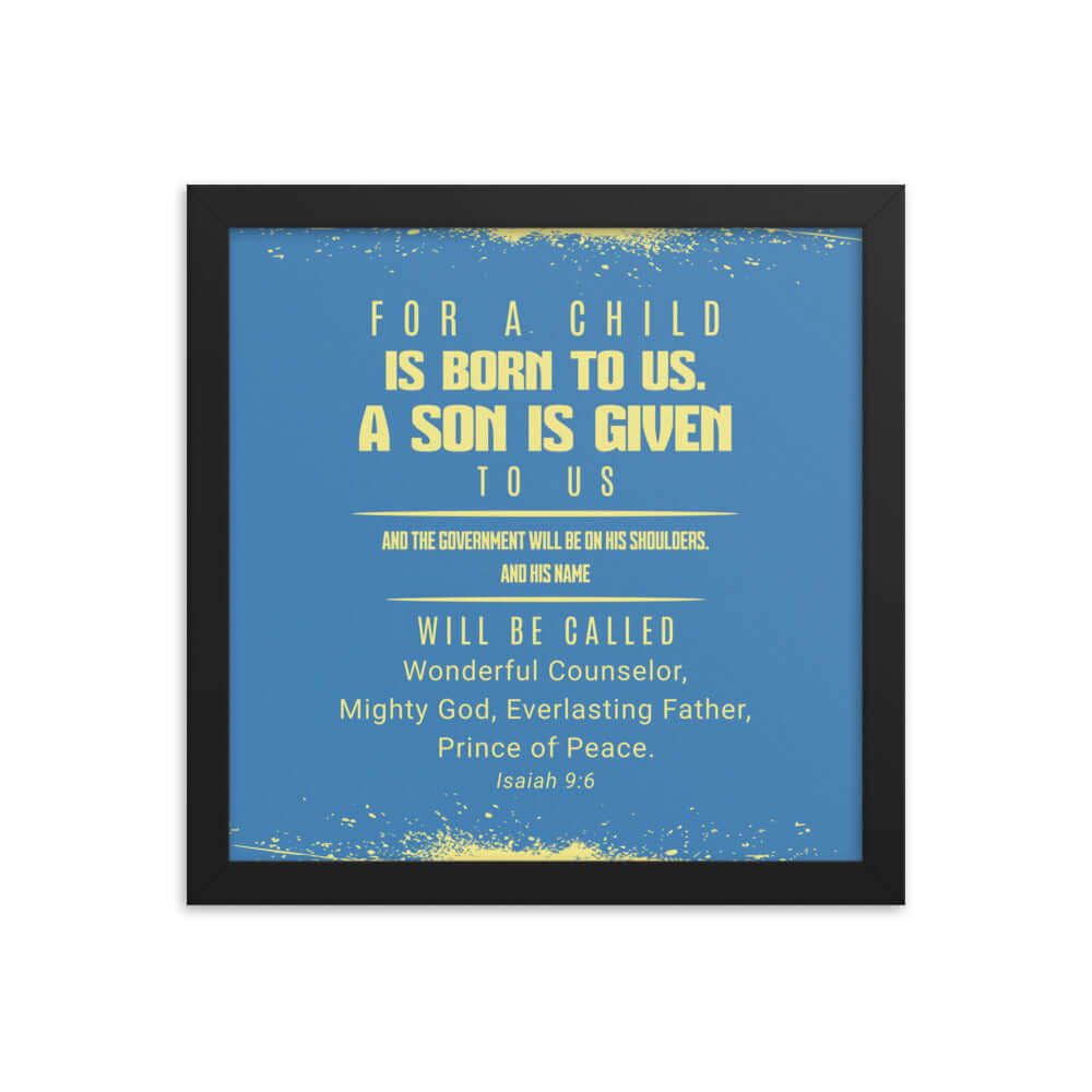 Isaiah 9:6 - Bible Verse, Mighty God Enhanced Matte Paper Framed Poster