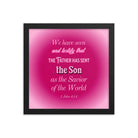 1 John 4:14 - Bible Verse, that the Father Enhanced Matte Paper Framed Poster