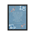 Revelation 21:4 Bible Verse, every tear Enhanced Matte Paper Framed Poster