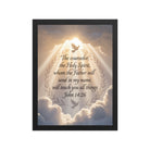 John 14:26 Bible Verse Counselor Enhanced Matte Paper Framed Poster Black 12″×16″