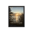 Psalm 46:10 Bible Verse, Sunset Glory Framed Poster