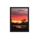 Psalm 19:1 Bible Verse, Sunset Glory Framed Poster