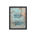 Psalm 34:18 - Bible Verse, The LORD is Near Framed Poster