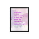 Phil 4:6 - Bible Verse, Prayer and Petition Enhanced Matte Paper Framed Poster