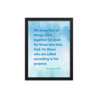 Rom 8:28 - Bible Verse, together for good Enhanced Matte Paper Framed Poster