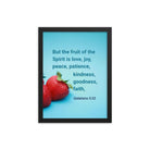 Gal 5:22 - Bible Verse, fruit of the Spirit Enhanced Matte Paper Framed Poster