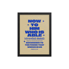 Eph 3:20 - Bible Verse, power in us Enhanced Matte Paper Framed Poster