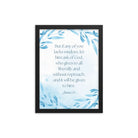 James 1:5 Bible Verse, lacks wisdom Enhanced Matte Paper Framed Poster