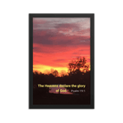 Psalm 19:1 Bible Verse, Sunset Glory Framed Poster