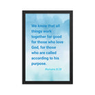 Rom 8:28 - Bible Verse, together for good Enhanced Matte Paper Framed Poster