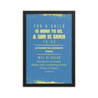 Isaiah 9:6 - Bible Verse, Mighty God Enhanced Matte Paper Framed Poster